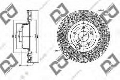 DJ PARTS bd1148 -  Тормозной диск